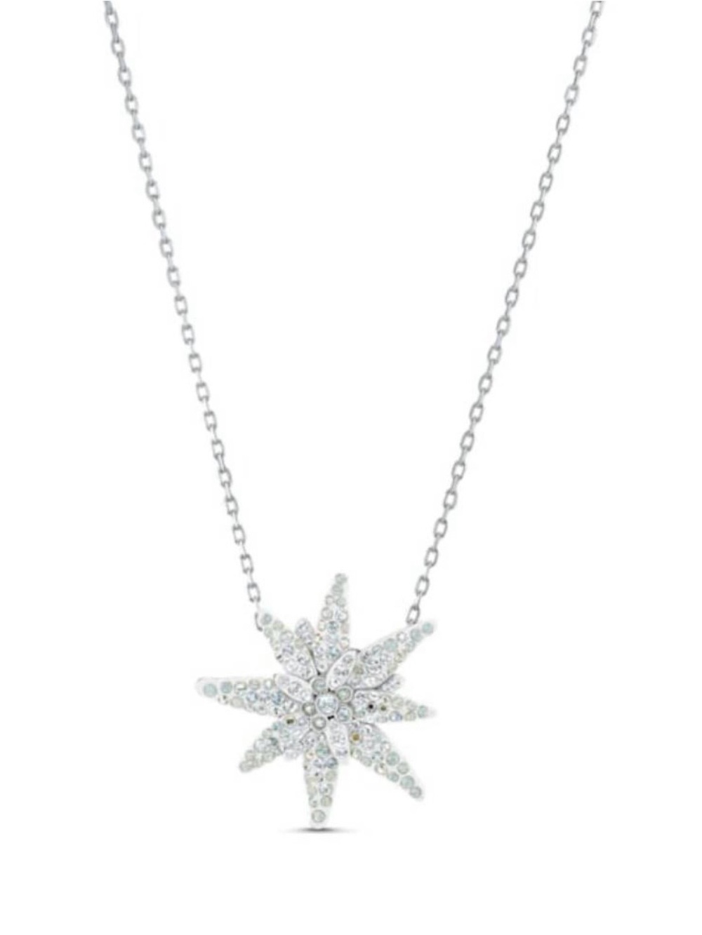 NEW Swarovski Silver Edelweiss Pendant Necklace